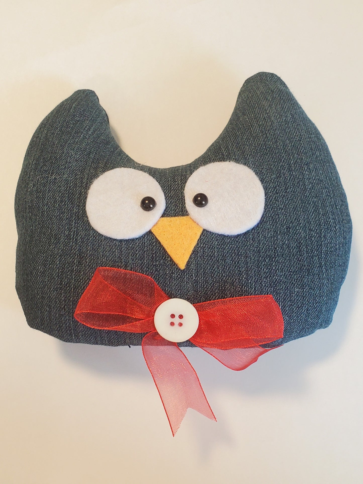 Toy Denim Owl/bow small