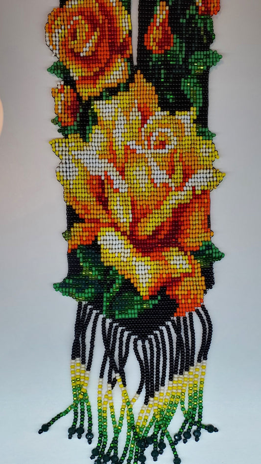 Beaded Necklace "Gerdan" Roses