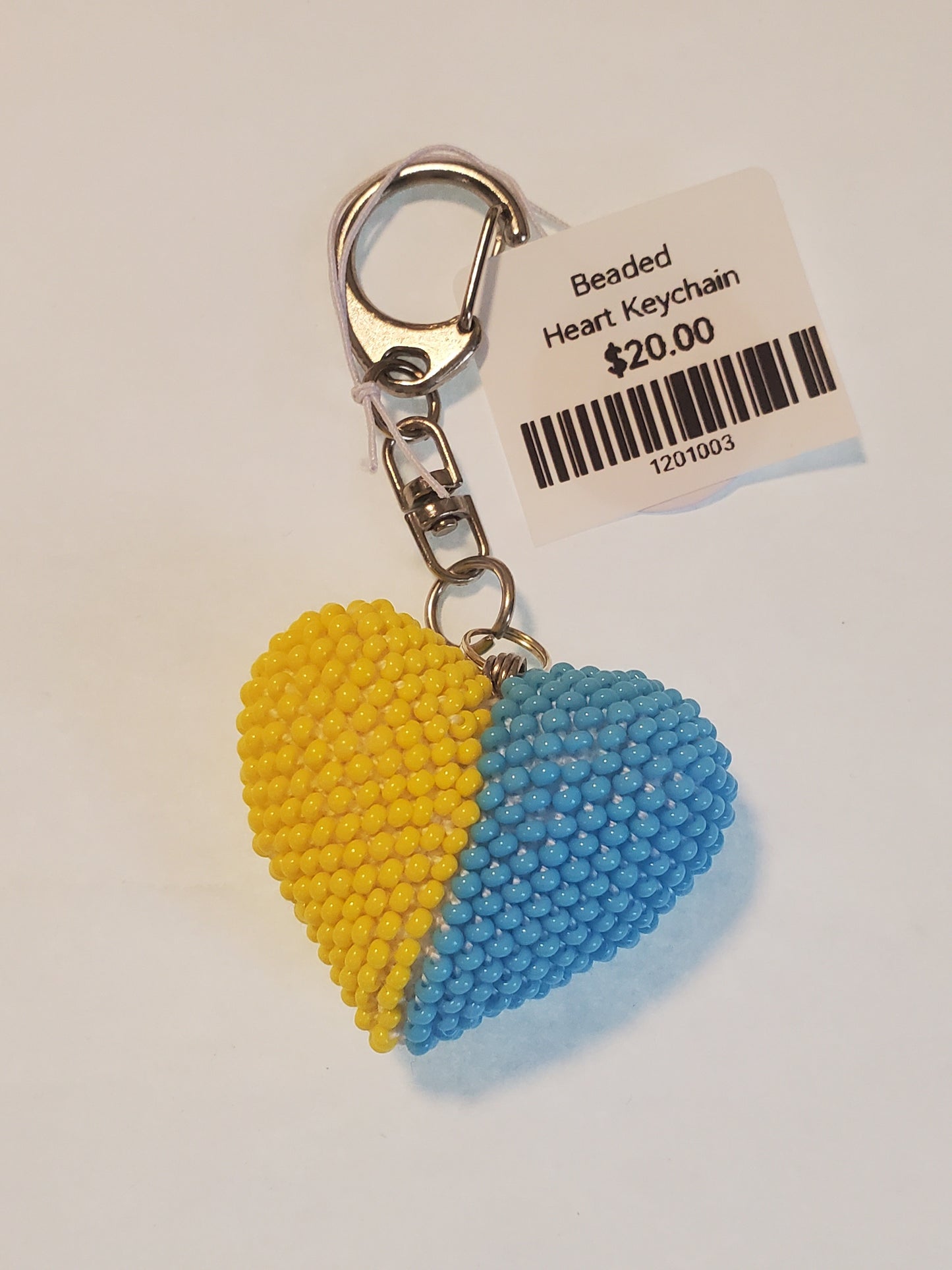 Beaded Heart Keychain