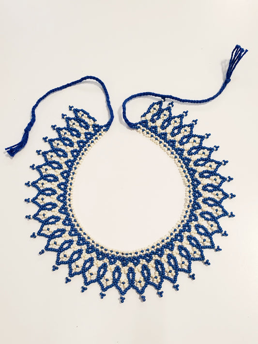Beaded Necklace T3 (green/blue)