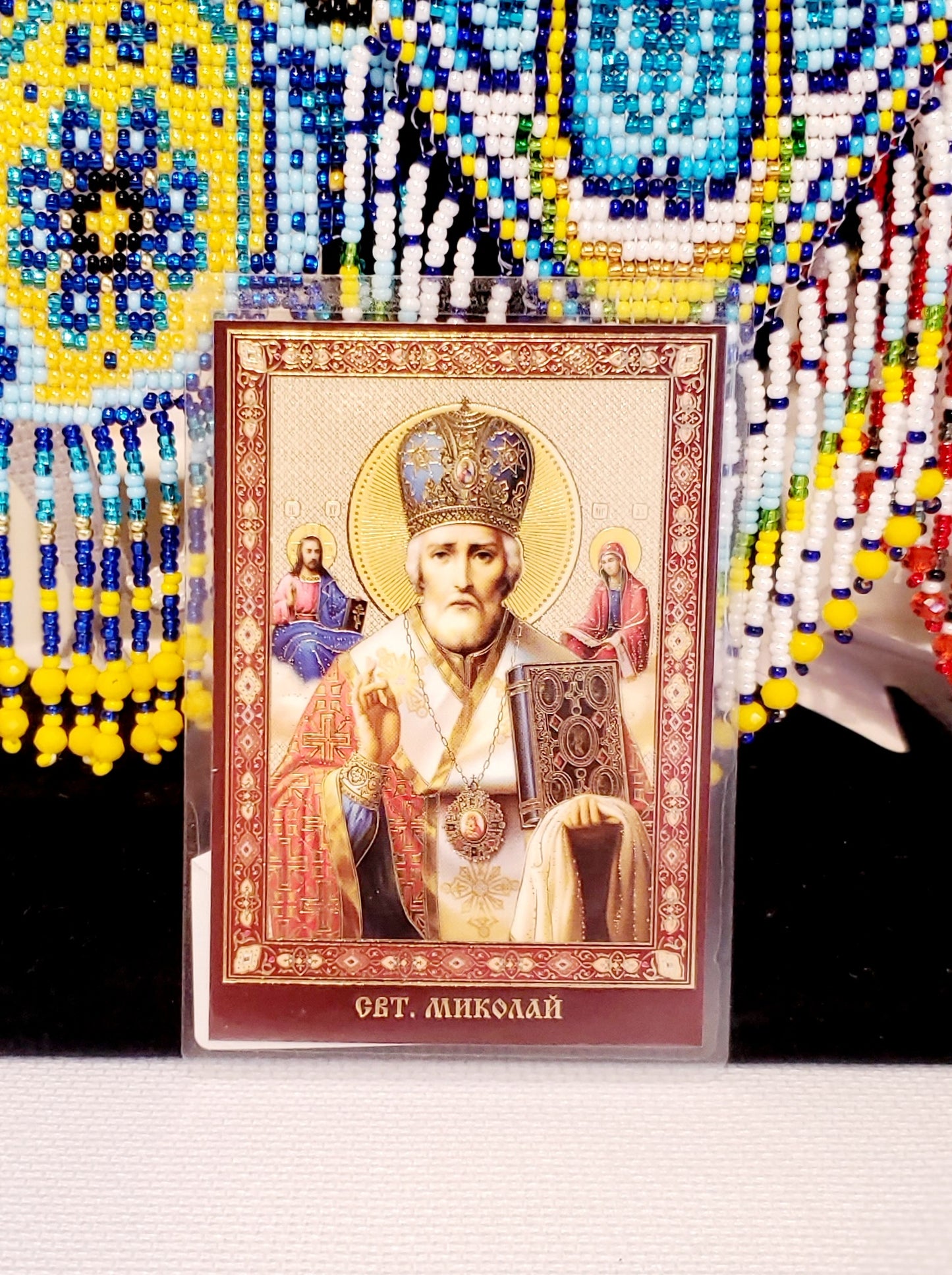 Christian Icon laminated paper small size 6x8.5 cm