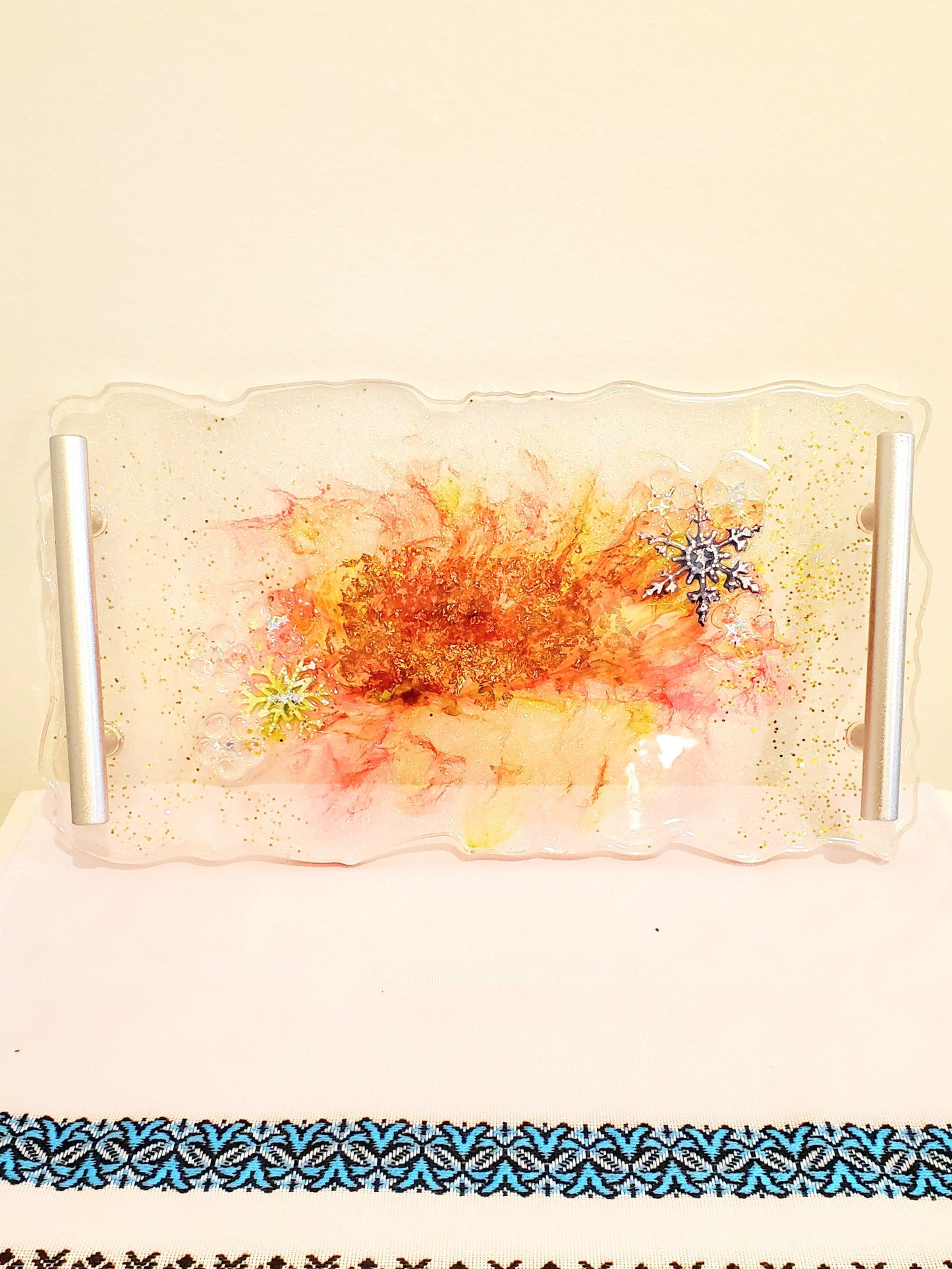 Epoxy resin Tray Snowflake