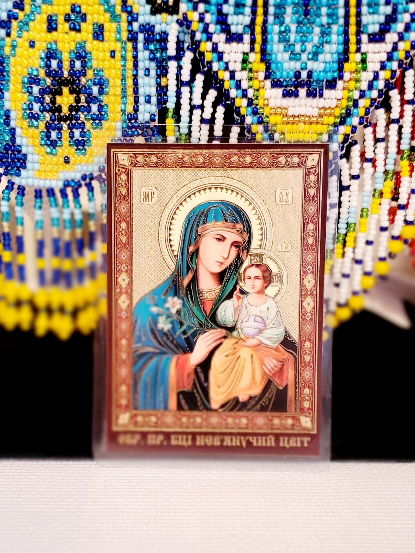 Christian Icon laminated paper small size 6x8.5 cm