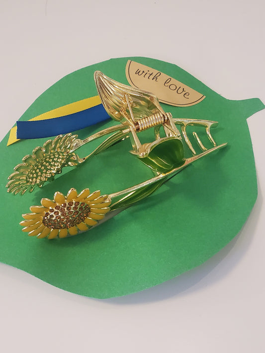 Hair clip "1 Sunflower"