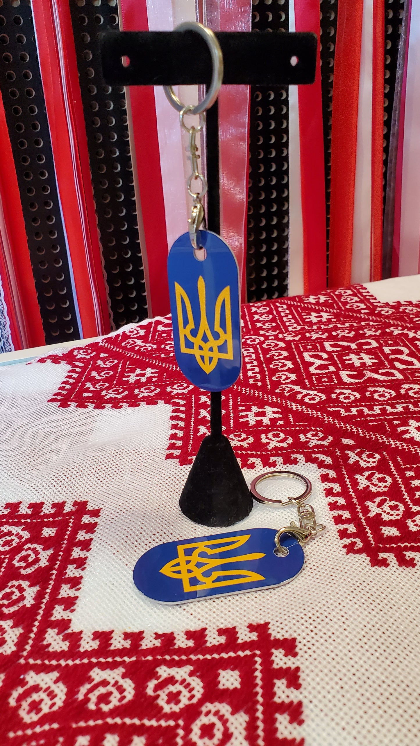 Keychaine Trident blue & yellow
