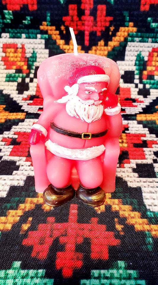 Soy candle Santa in sleeping chair