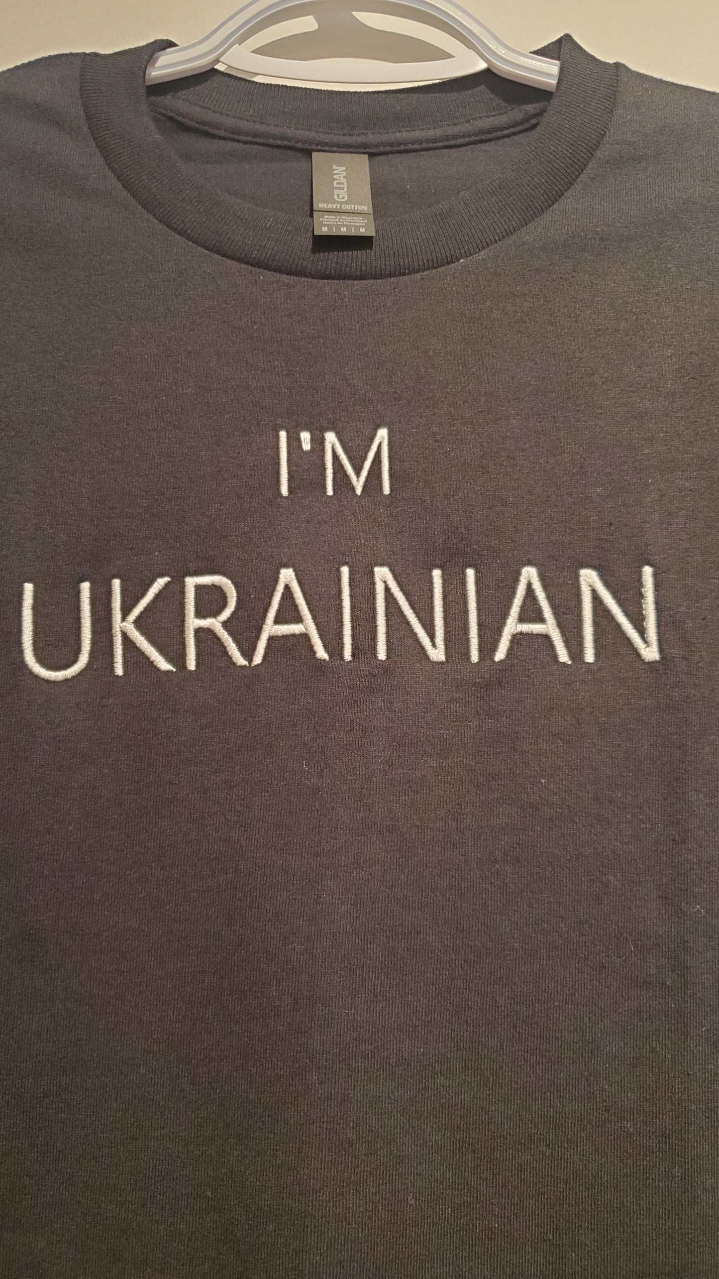 T-shirt embroidered Ukrainian, black, size M,L