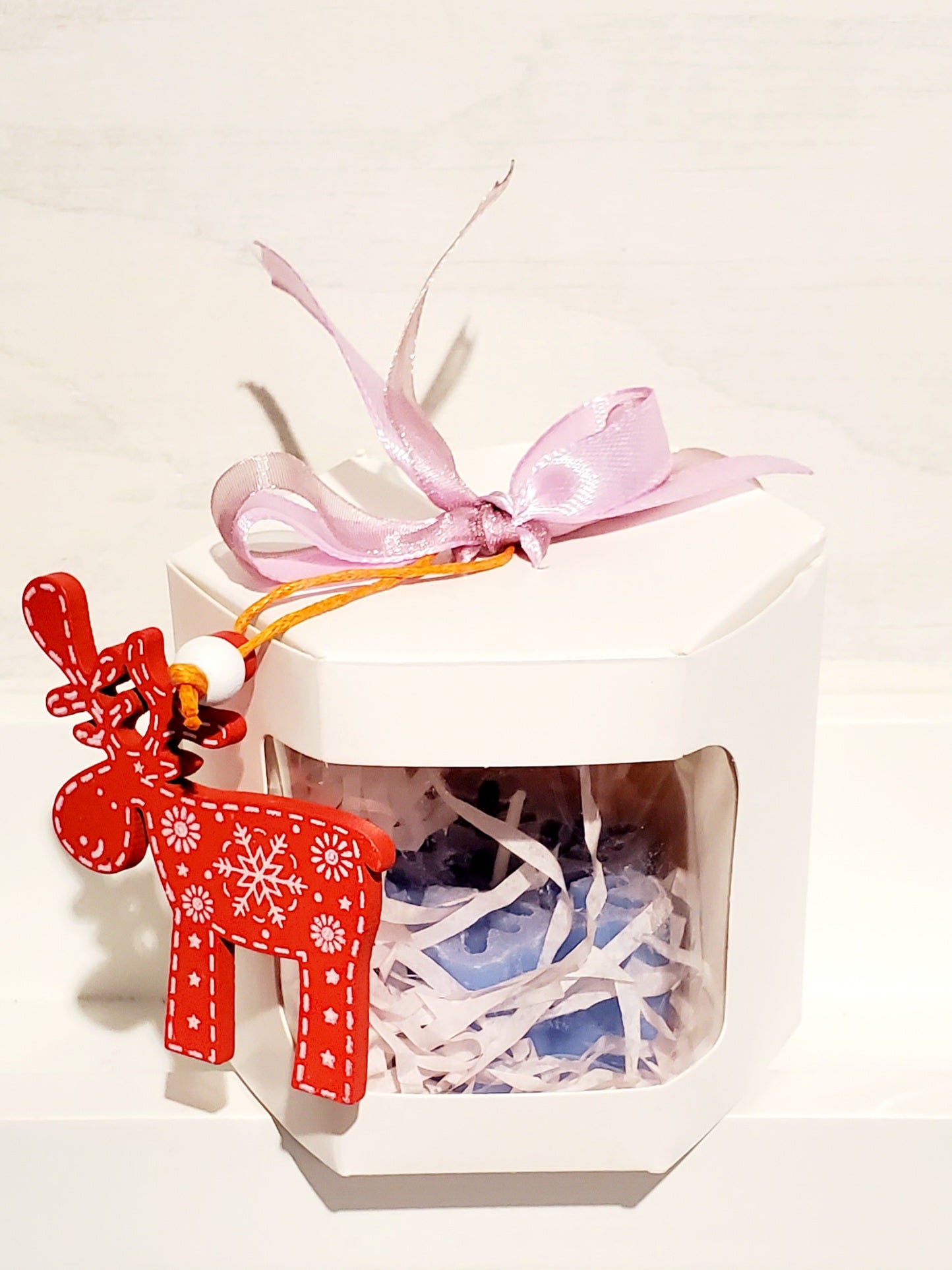 Candle Christmas Small white box