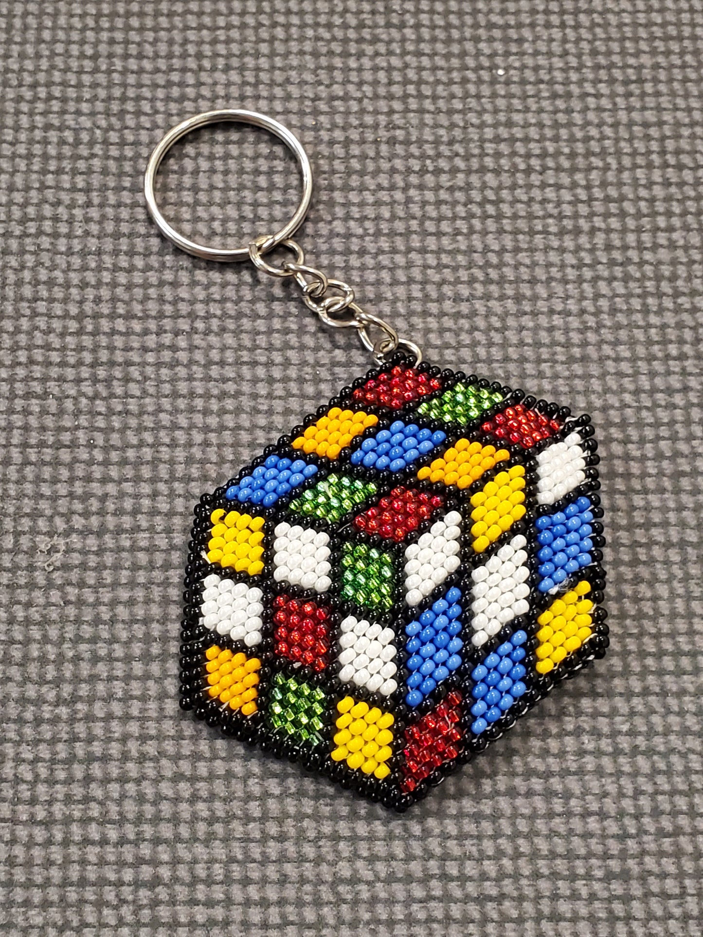 Beaded Keychain cube