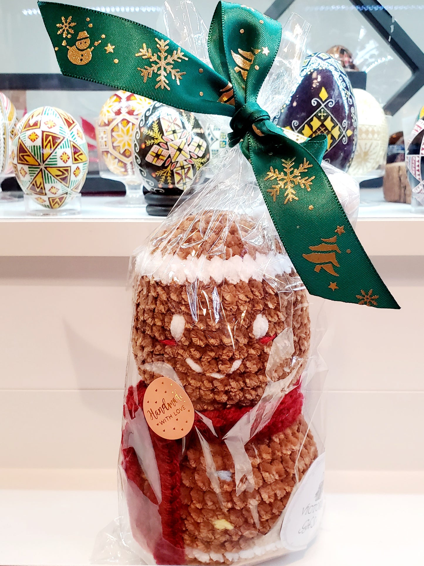 Knitted Christmas cookies toy