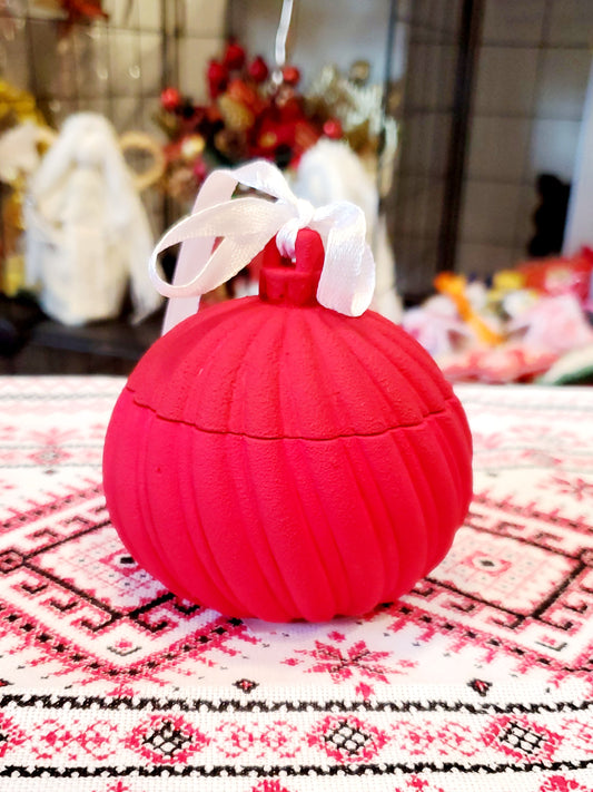 Soy aroma candle Christmas red ball