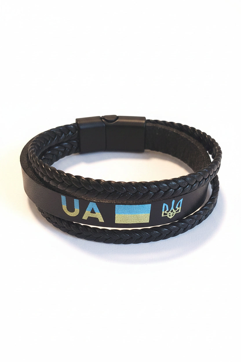 Leather bracelet mix UA