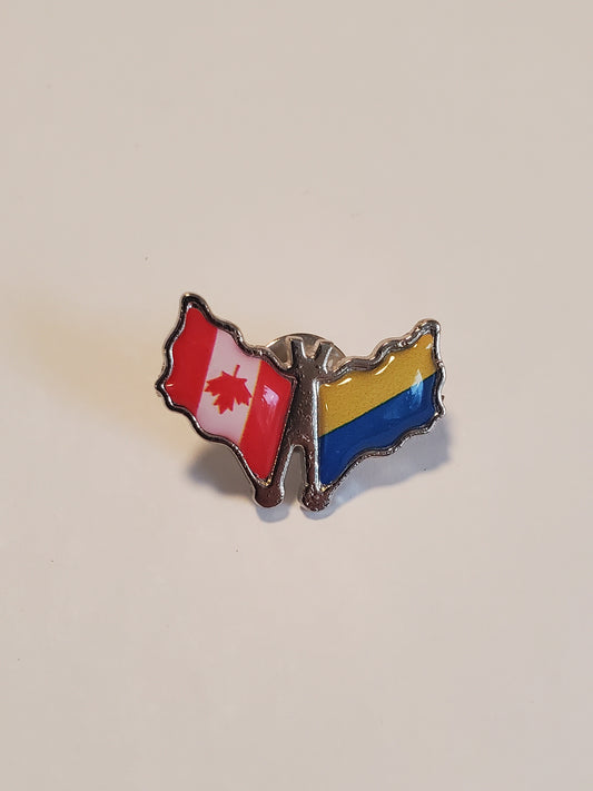 Canada and Ukraine flag icon