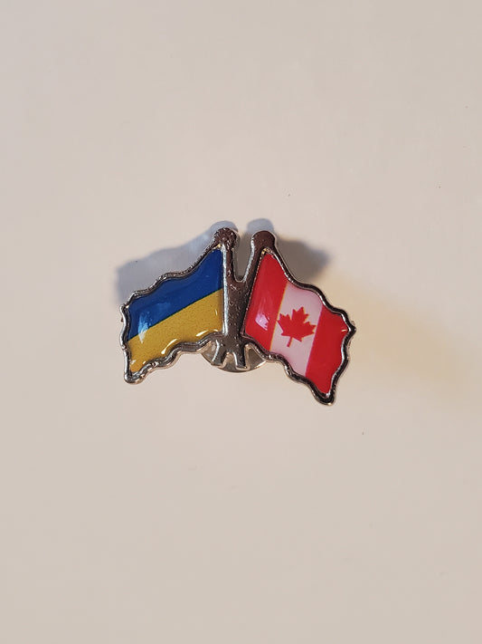Canada and Ukraine flag icon