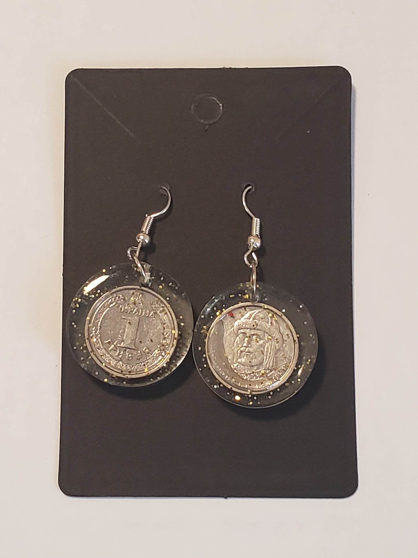 Earrings pair coins