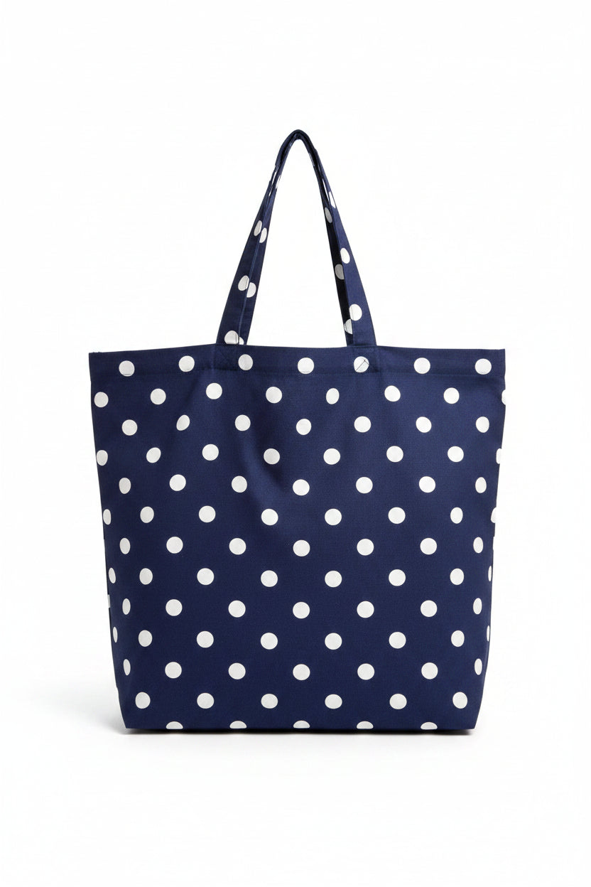 Fabric Polka-dot Tote Bag