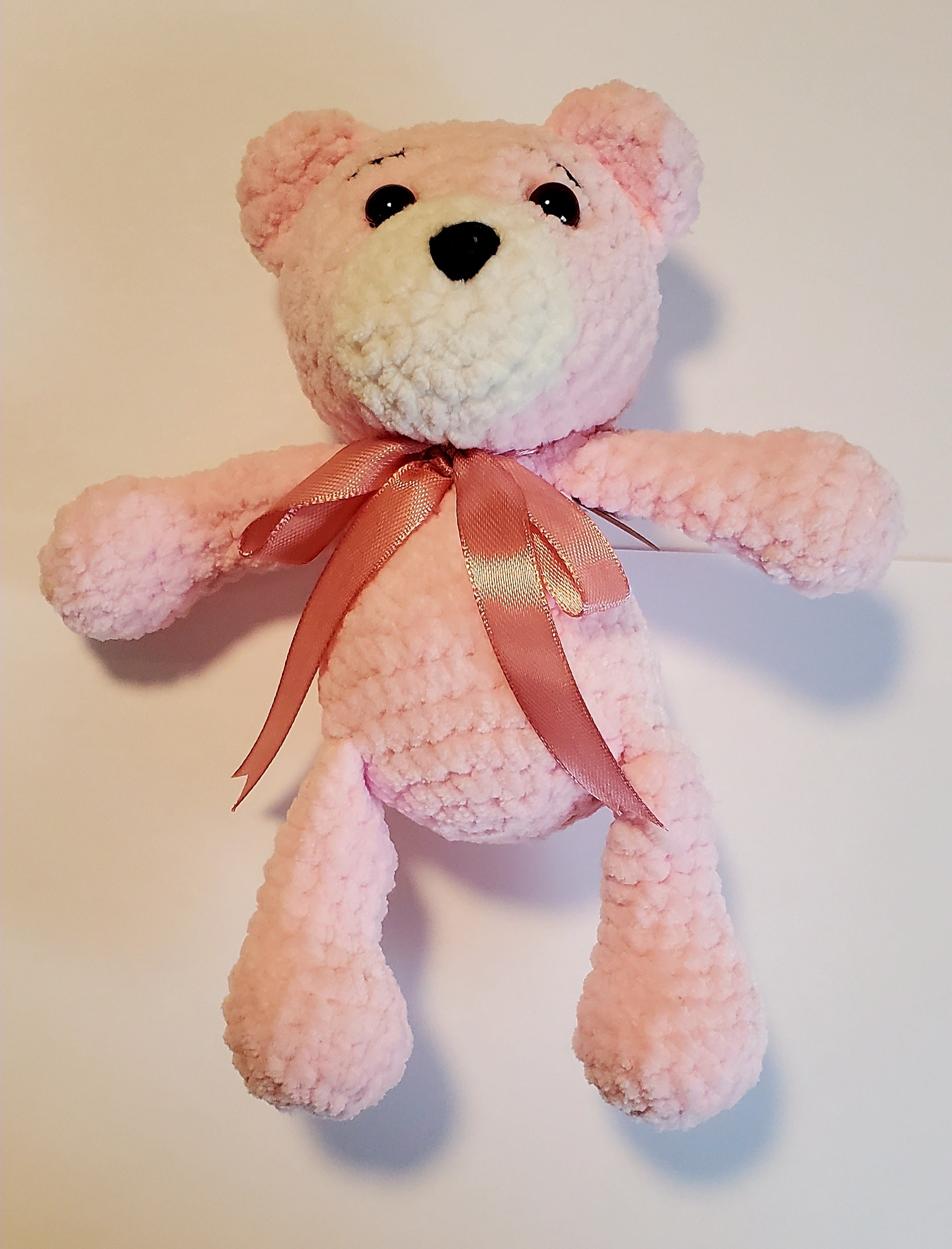 Valentine's Day gift Knitted Bear/bow medium