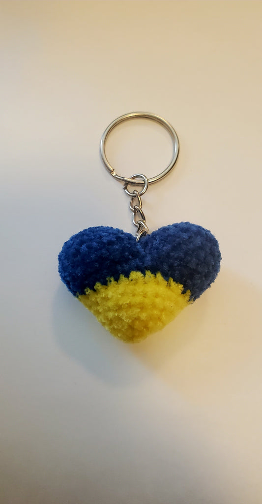 Keychaine Knitted Heart
