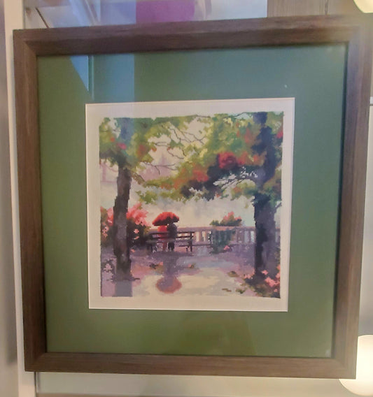 Embroidered Picture Fall in the City