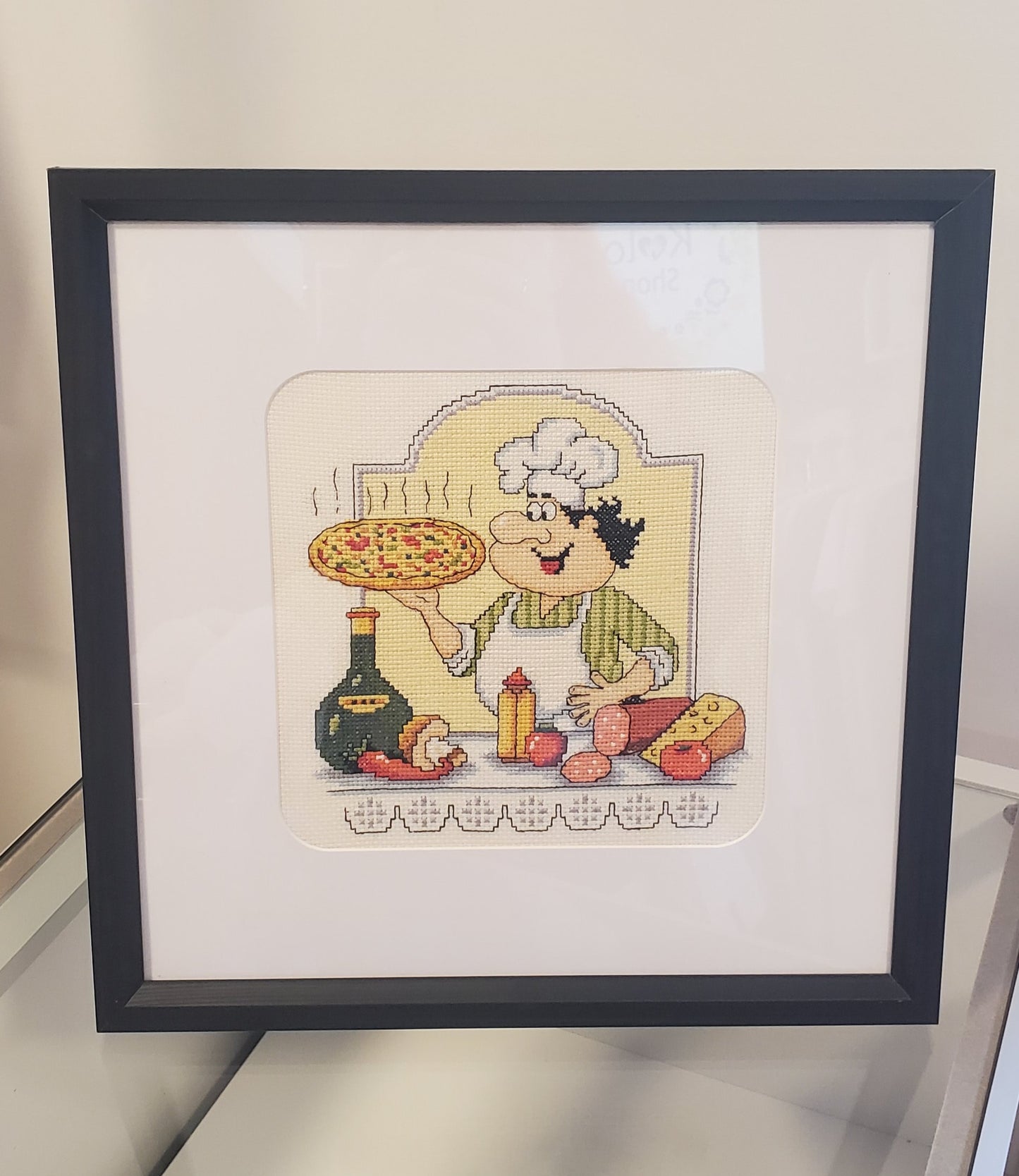 Embroidered Picture Cheerful Cook