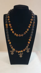 Necklace Vullcanic Lava & Tiger eye