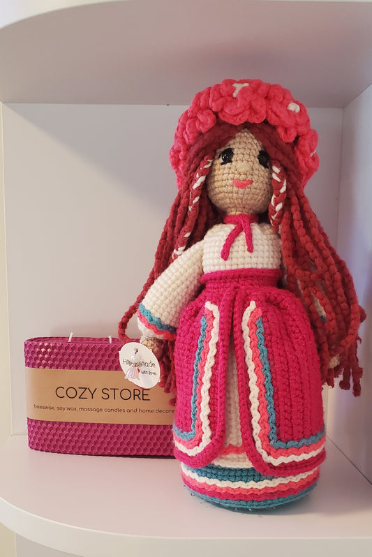 Toy Knitted Ukrainian girl