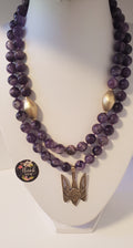 Amethyst two-strand necklace #6
