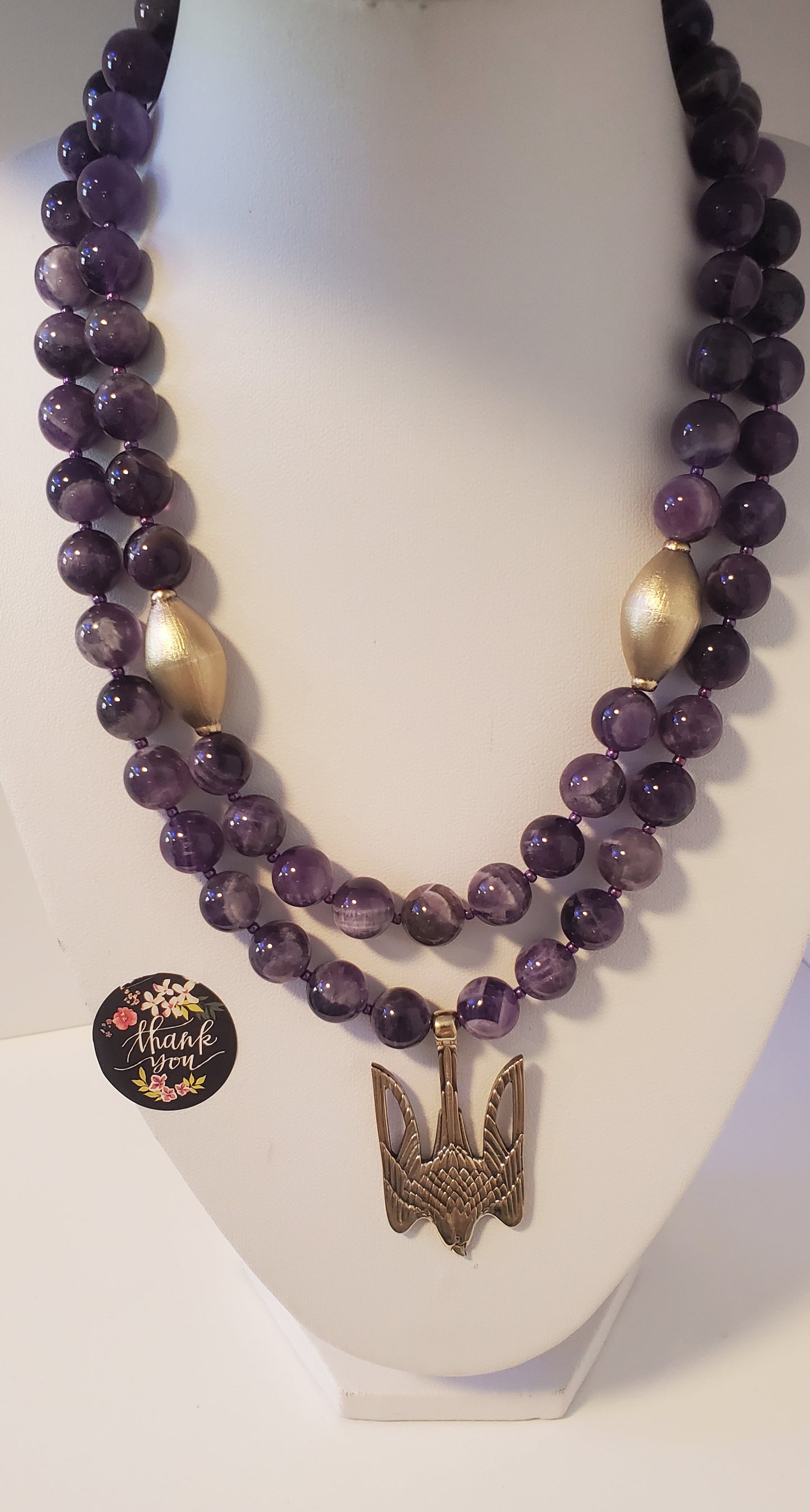 Amethyst two-strand necklace #6