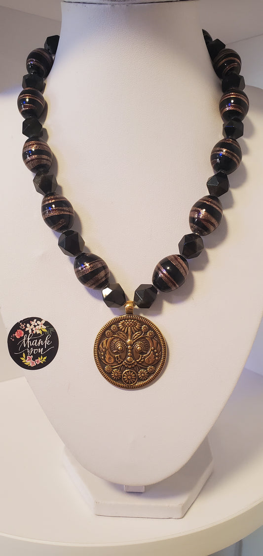 Obsidian necklace #5