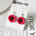 Earrings Red Poppy  Medium