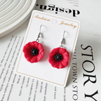 Earrings Red Poppy  Medium