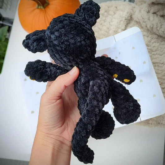 Knitted Black Cat Toy