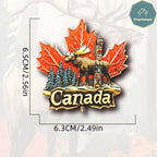 Magnet Canadian Maple Leaf & Moose