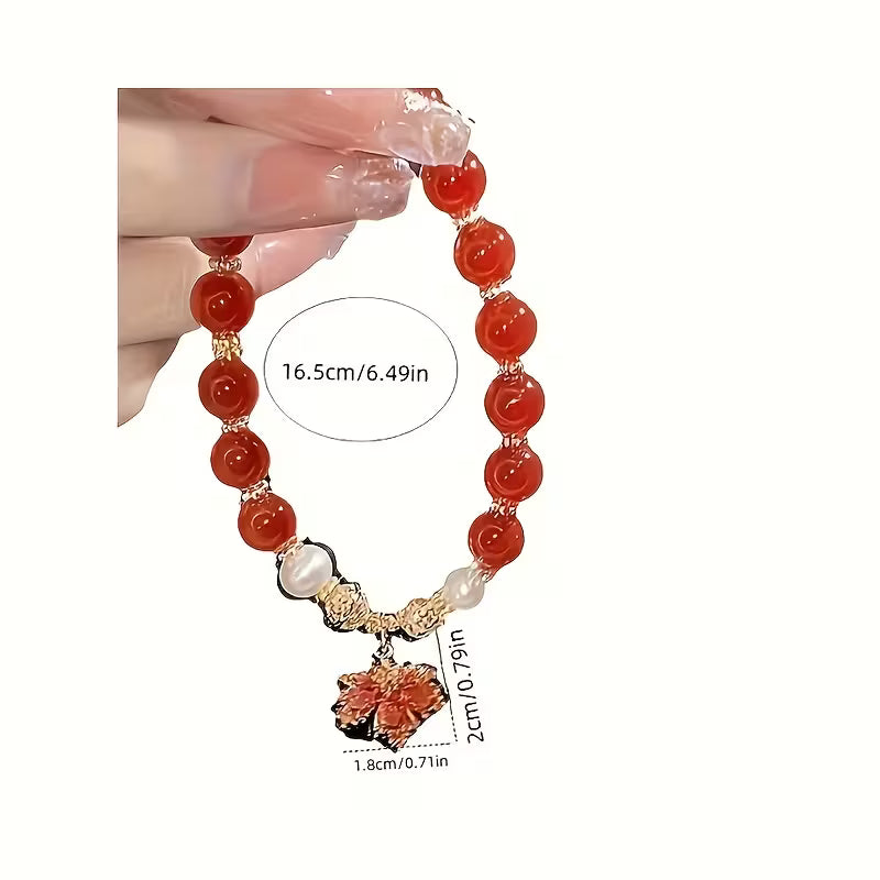 Bracelet Red Maple Leaf