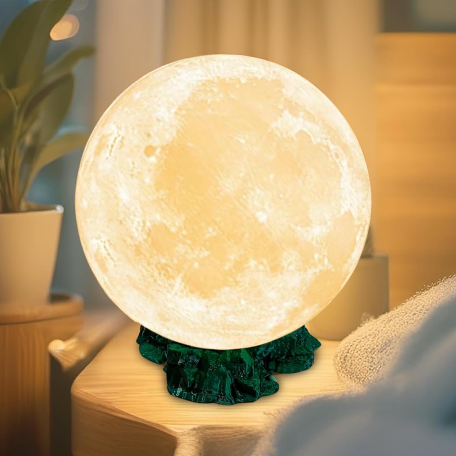 Valentine's Day gift 3D Print Moon LED Lamp Single Color