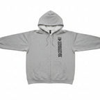 Hoodie with embroidery and zipper, M/L/XL (Grey, Black, Beige)