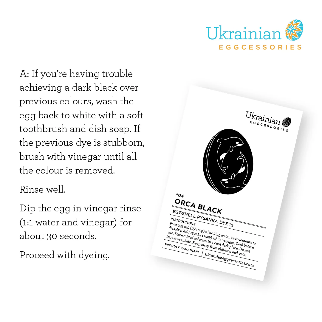 Easter Collection Pysanka Dye #04 Orca Black