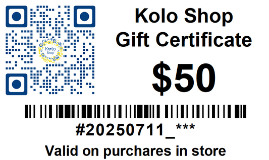 Kolo Shop Gift Certificate $50