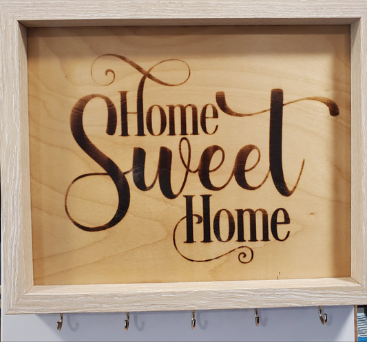 Picture the Art of burn key holder in frame A4