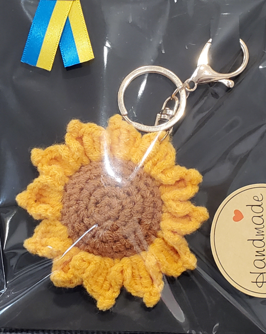 Keychain knitted "Sunflower"
