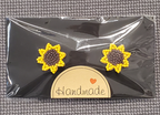 Earings beaded "Sunflower"