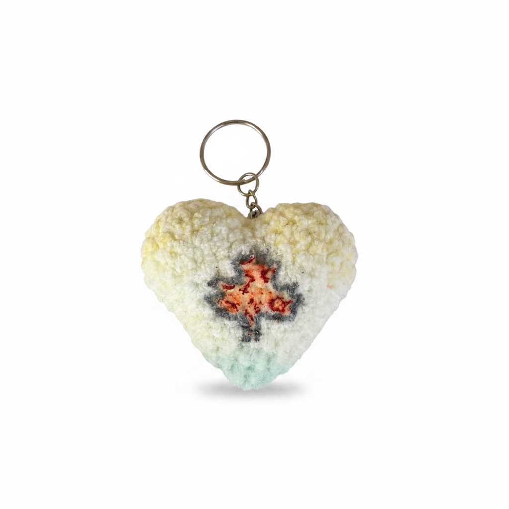 Knitted Keychain Heart