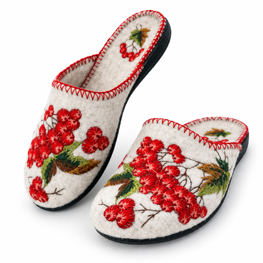 Women's embroidered slippers, size 36-40
