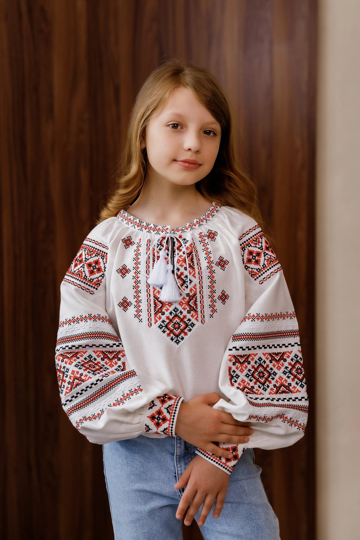 Embroidered blouse for girl "Oksanka"