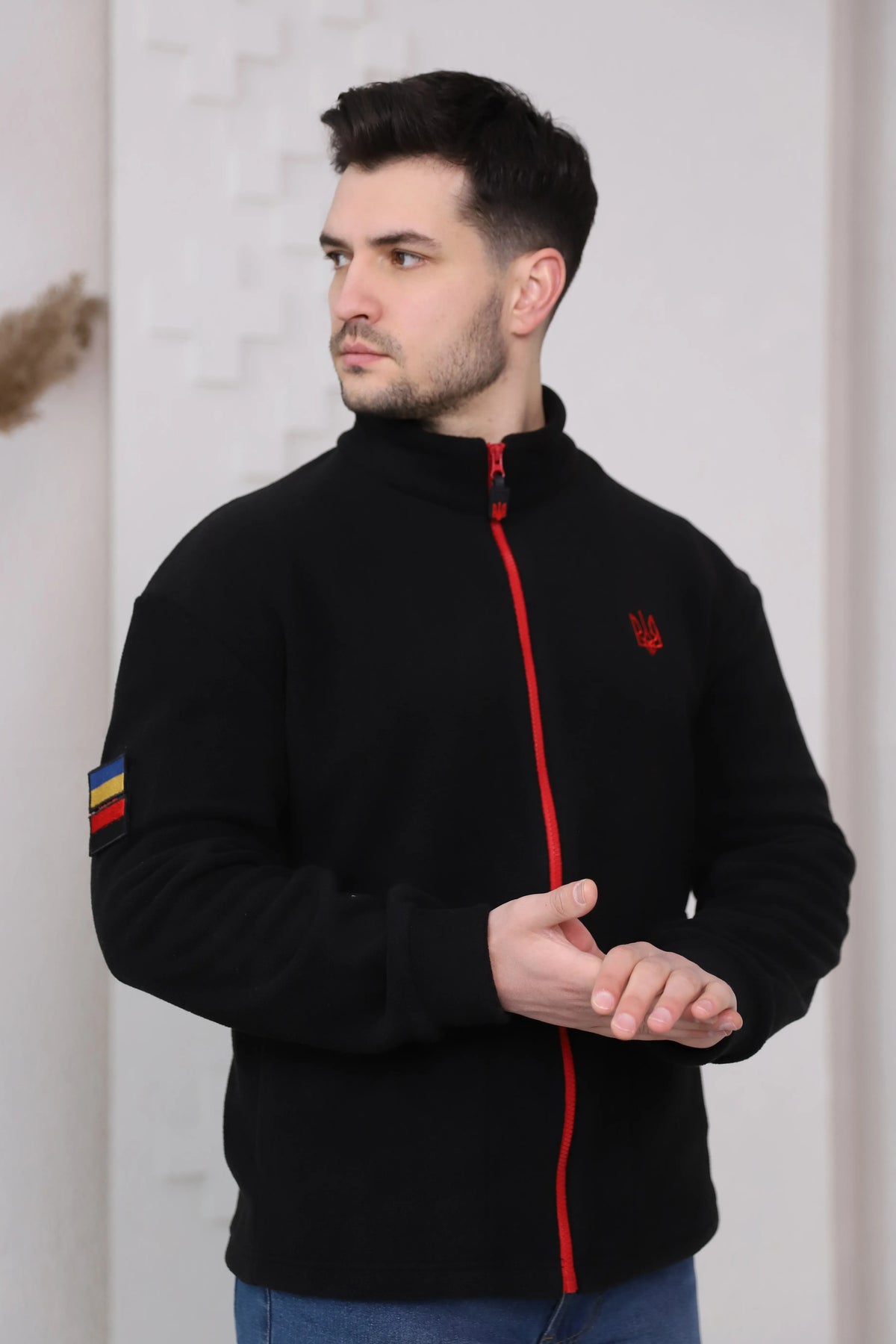 Men's embroidered sweatshirt "Symbol" (black), Size M