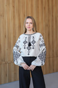 Women's embroidered blouse Runa (melange)