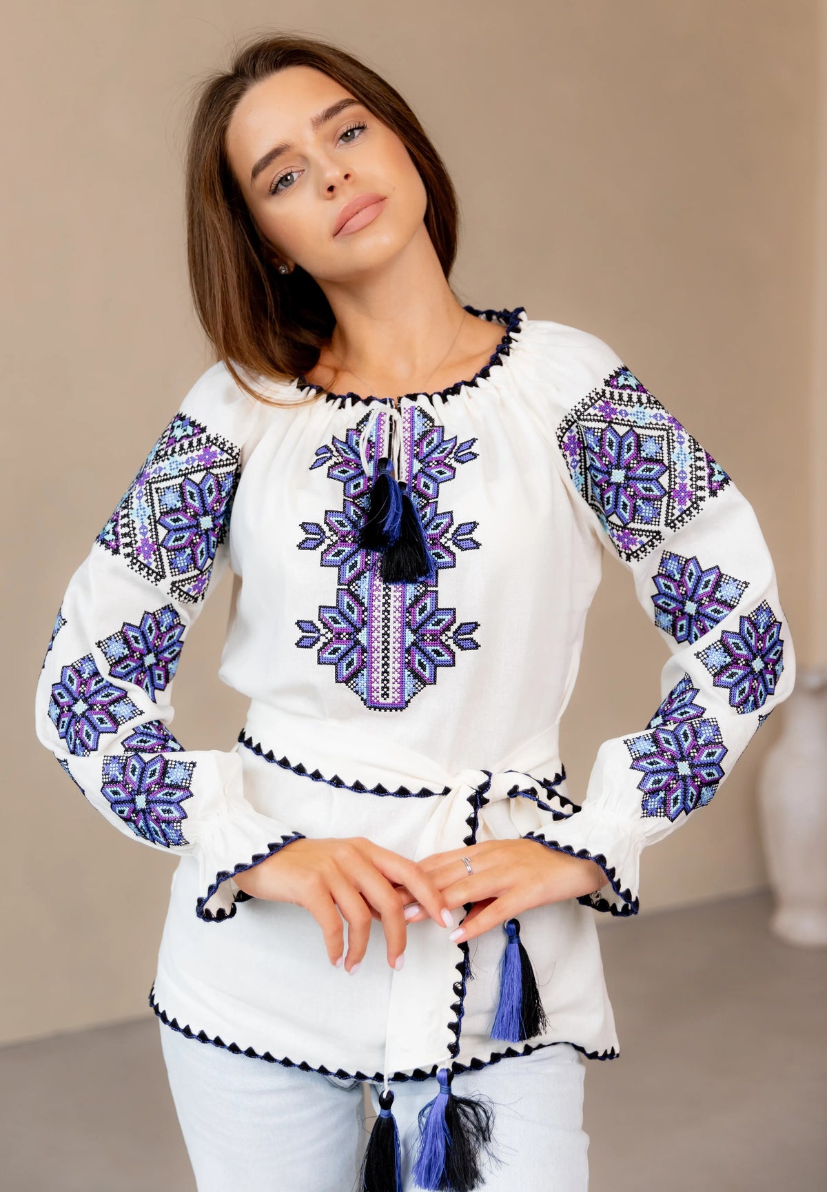 Women's embroidered blouse "Constellation"