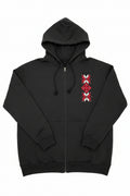 Hoodie with embroidery and zipper, M/L/XL (Grey, Black, Beige)