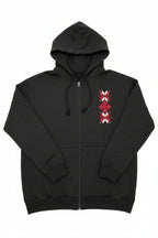 Hoodie with embroidery and zipper, M/L/XL (Grey, Black, Beige)
