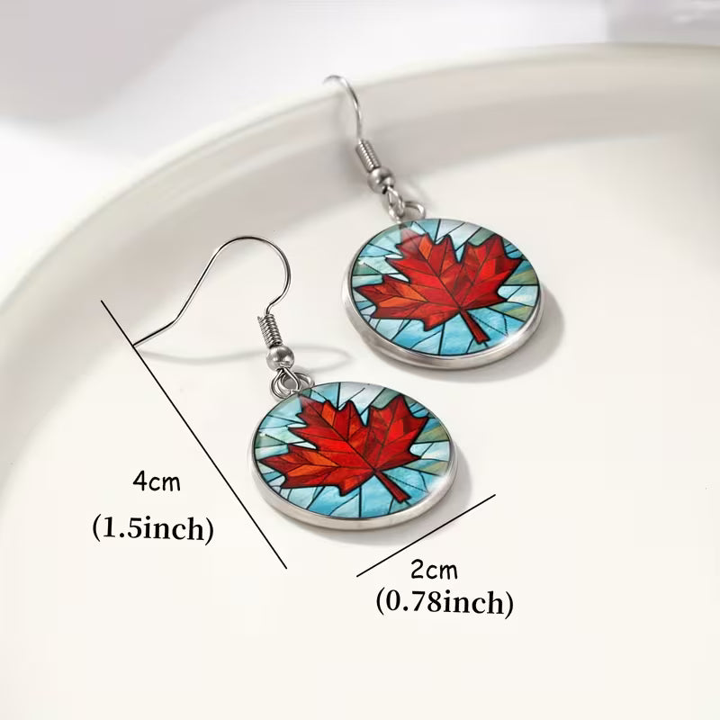 Earrings Maple Leaf
